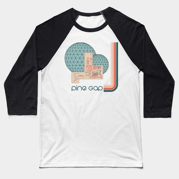 Pine Gap Souvenir Baseball T-Shirt by CuriousCurios